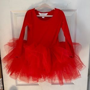 ILovePlum BFF long sleeve tutu dress in Red